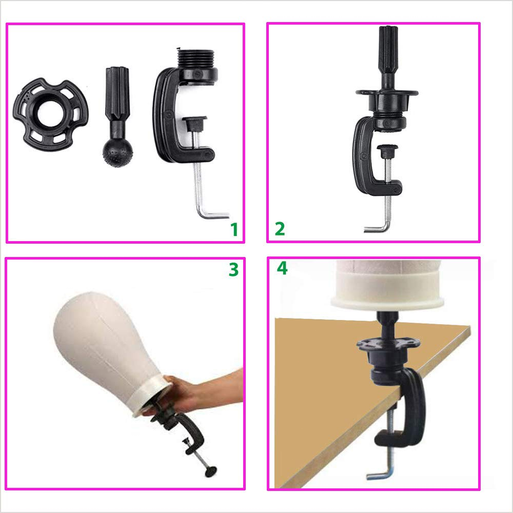 22 inch Wig Canvas Mannequin Head with Stand,for Wig Making Hair ...