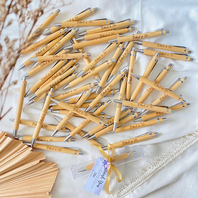Personalized Wooden Pen Laser Engraved Customized | Shopee Philippines