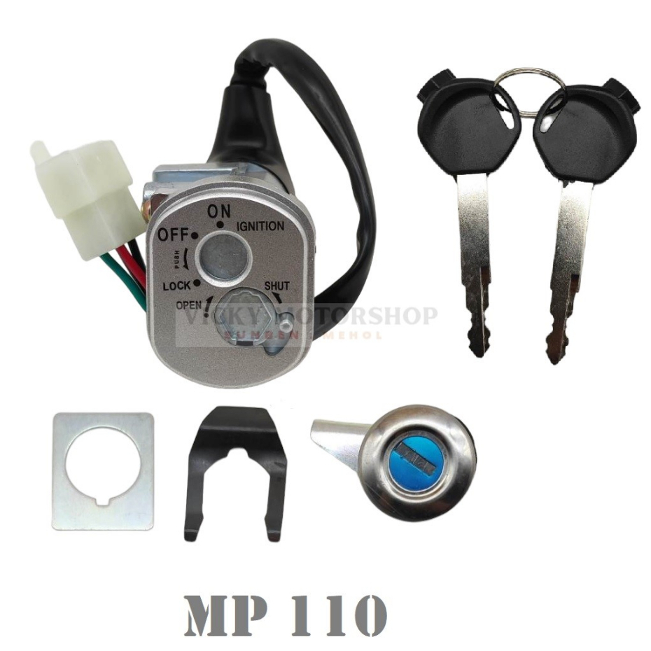 IGNITION/MAIN SWITCH SET WITH KEYS FOR MP110 WAVE125 XRM110 XRM125