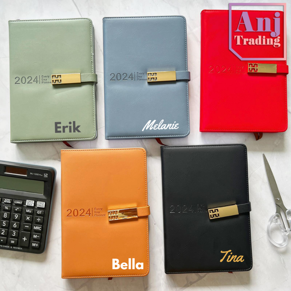 2024 Planner Leather Cover Everyday Planner Monthly Weekly Daily A5