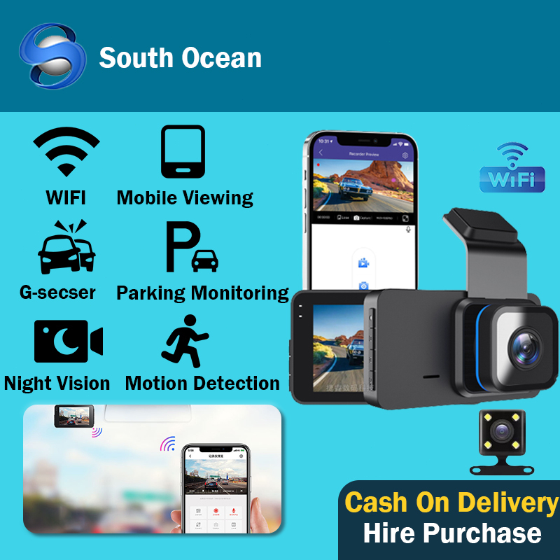 1080P HD Wifi Dash Cam For Car Auto Drive Voice Control Car Dashcam