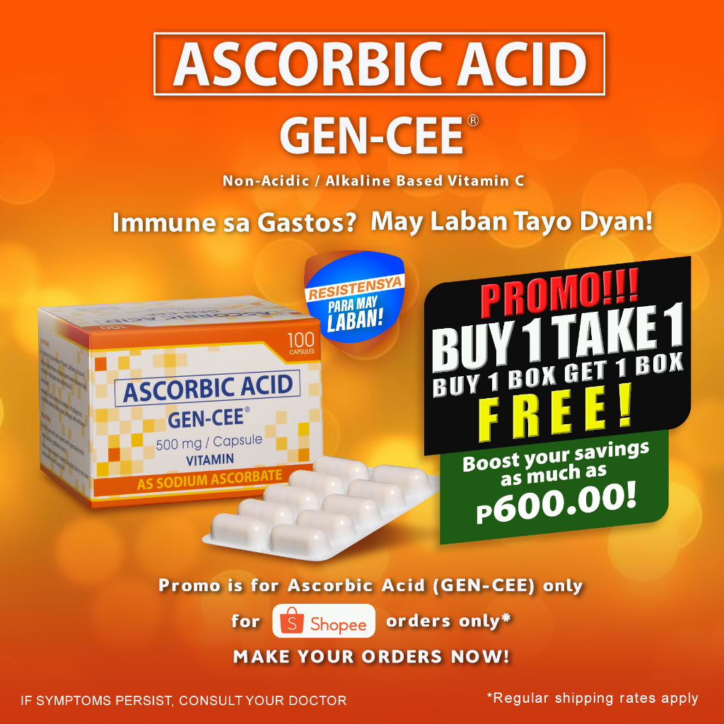GenCee Vitamin C Buy 1 Box get 1 box FREE Shopee Philippines