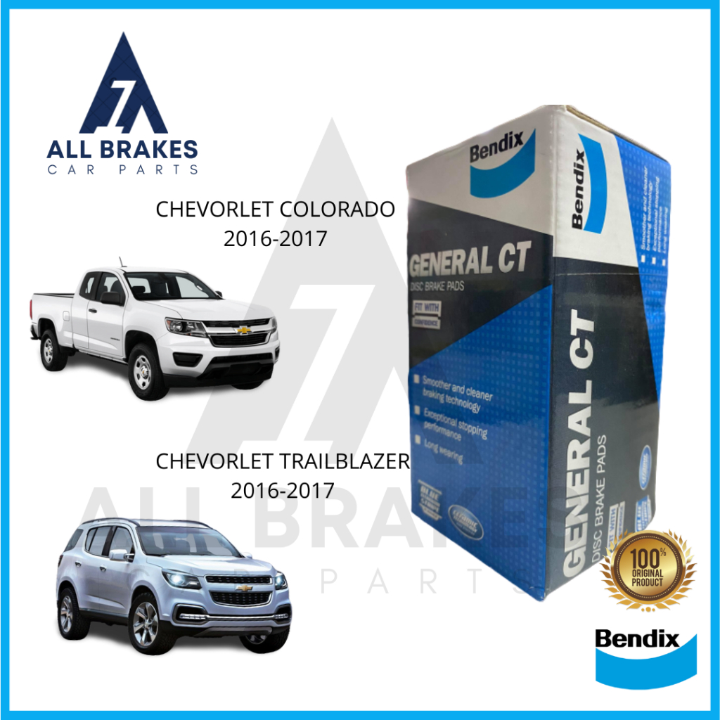 Bendix Brake Pad Rear for Chevrolet TRAILBLAZER, COLORADO 2013-2021 (DB ...