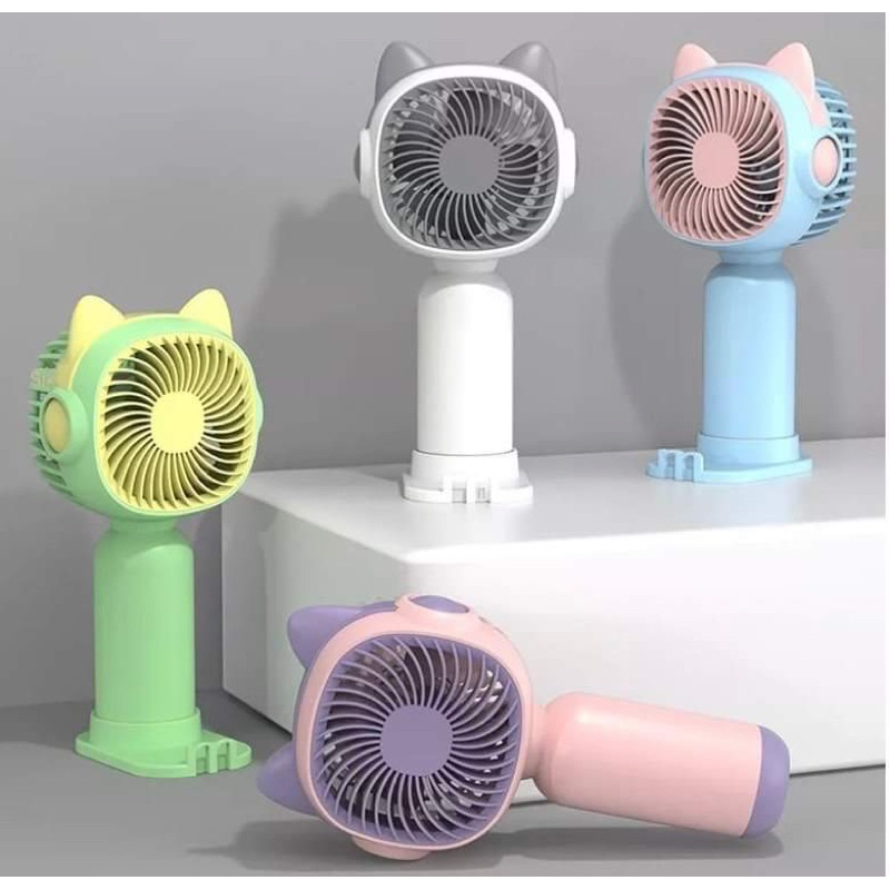 Cute Kawaii Cat Bear Bunny Handheld Mini Fan Cooling Fans Portable ...