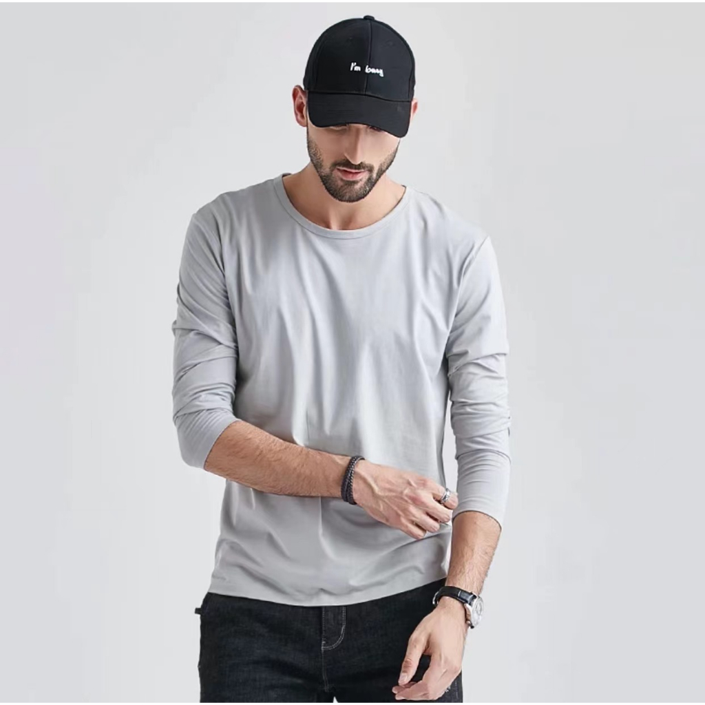 ACTIVE long-sleeved T-shirt DRI FIT unisex regular size ASH GRAY