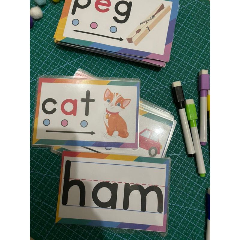 CVC FLASHCARDS READING AND WRITING BACK-to-BACK LAMINATED | Shopee ...