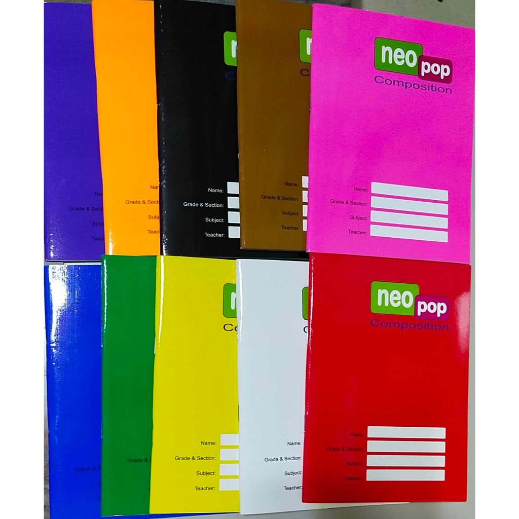 1 REAM VECO COMPOSITION NOTEBOOK , 10 ASSORTED COLORS IN A REAM ... 