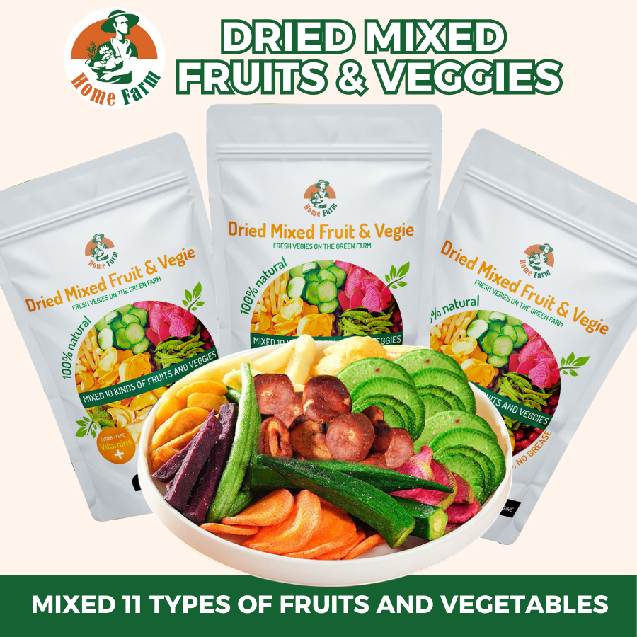 HOMEFARM Dried Mixed Fruits And Veggies Dried Fruits Snacks 11 Types