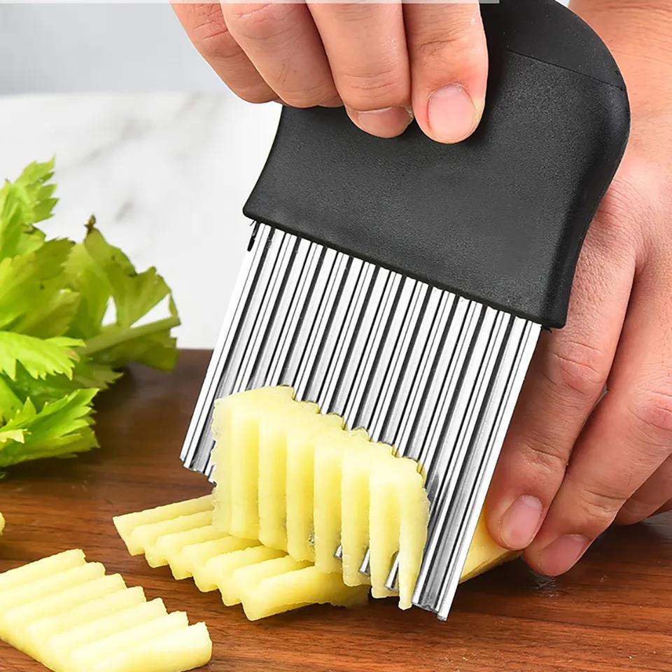 KM Shape Knife Vegetable Wavy Blade Cutter Practical Hand Press ...