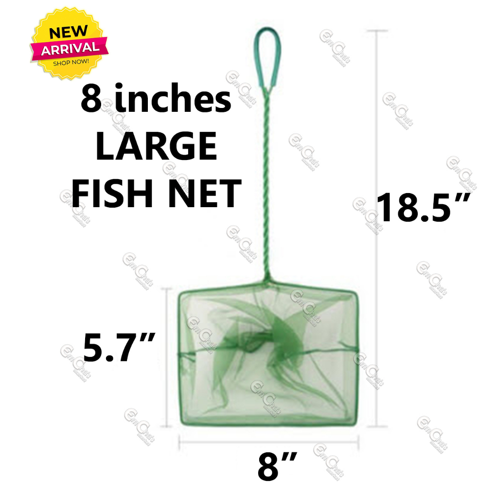 Large 8 Inches Fish Net (Acc) Aquarium Fish Catcher