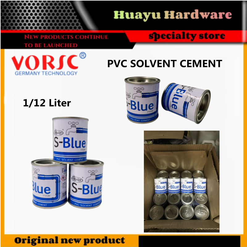 SBLUE PVC PIPE CEMENT SOLVENT/SOLVENT CEMENT 1/12 LITER SBLUE PVC