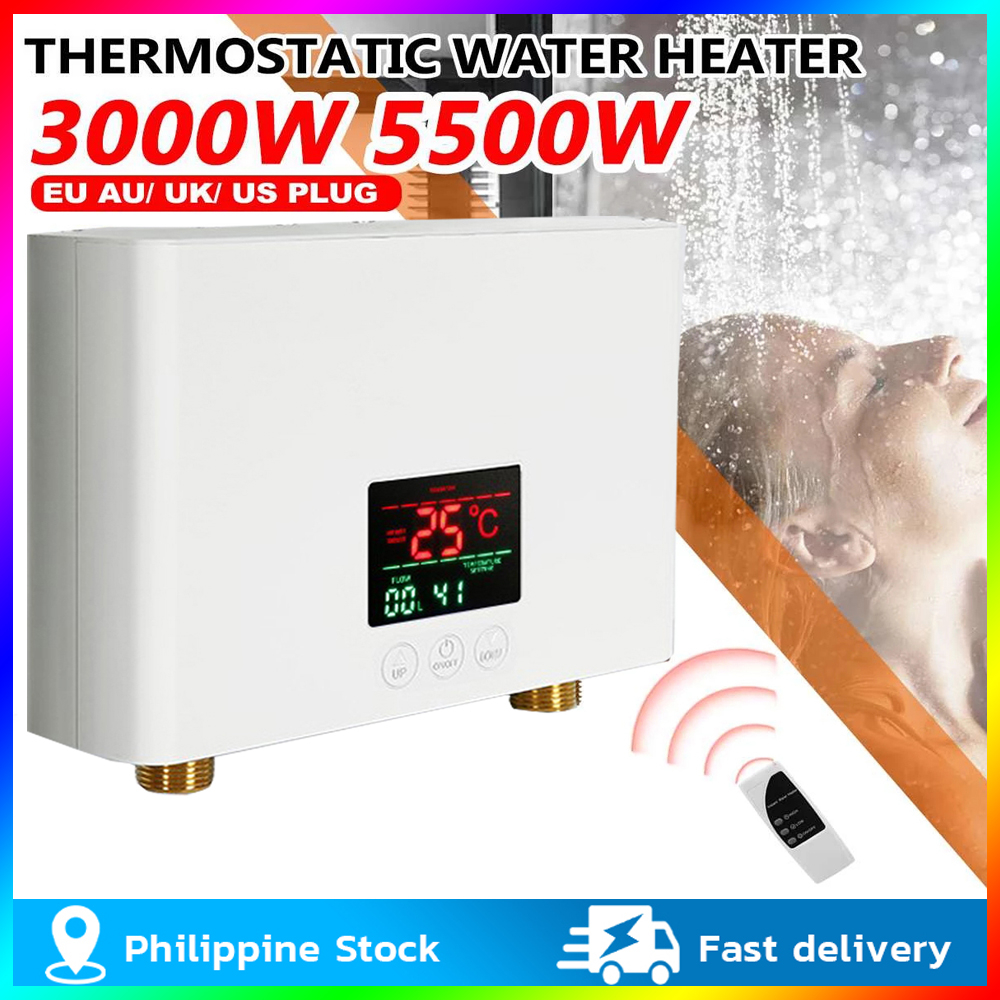 220V Instant Water Heater Bathroom Kitchen Wall Mounted Electric Water