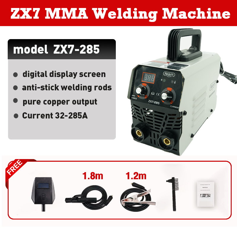 【REAIM】MMA Welding Machine Inverter MIG 250 ZX7 285 Portable Tig Welder IGBT DC ARC Welder Mig