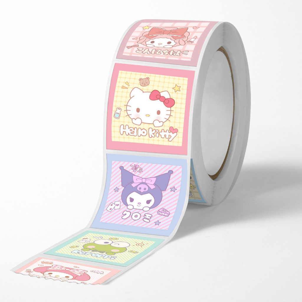 500Pcs/Roll sanrio Shaped Seal Labels Package Label Sticker various ...