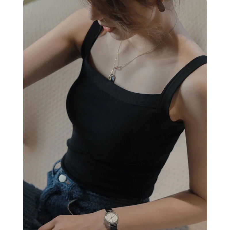 Fashion Korean version slim women's vest elastic camisole beautiful