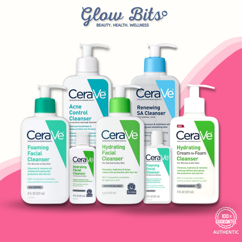 CeraVe Facial Cleansers (Hydrating CreamtoFoam Renewing SA