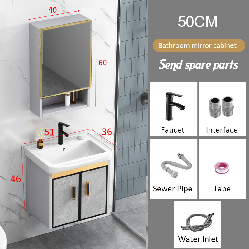 50cm Bathroom Sinks Cabinet complete set lavatory sink with Mirrow cabinet | Shopee Philippines
