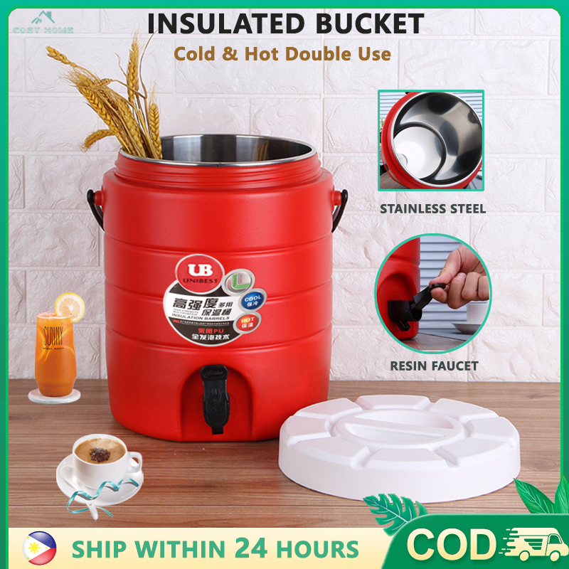 Water Jug Cooler Stainless Steel Insulated Bucket 16L/21L Insulated ...