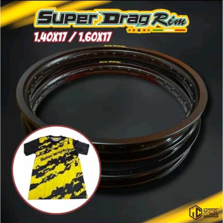 SUPER DRAG RIM BLACK 1.4/1.6 SET(4212) | Shopee Philippines