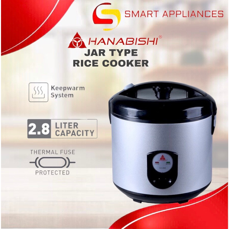 Hanabishi Jar Type Rice Cooker HJC28SS 2.8 Liters Teflon by Smart