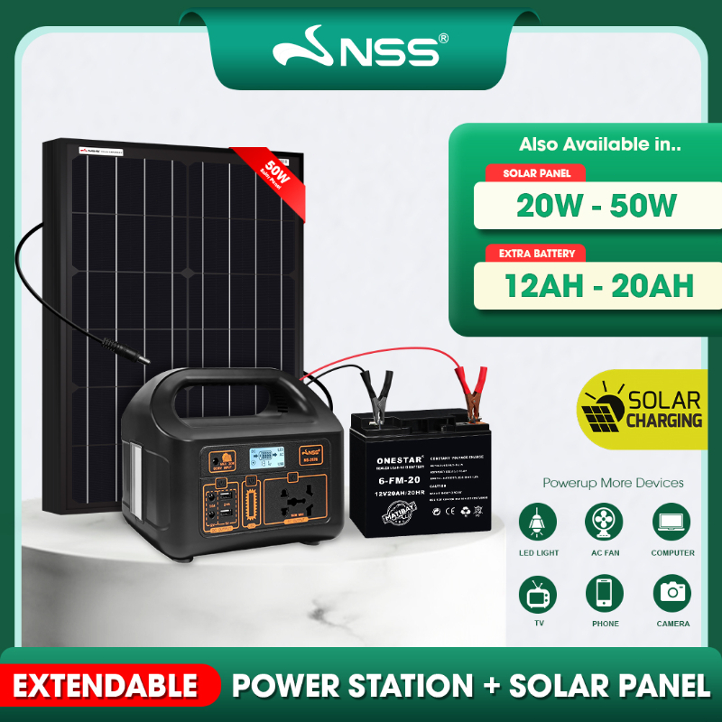 Nss 150w Power Station With 20w 50w Solar Panel Outdoor Power Supply