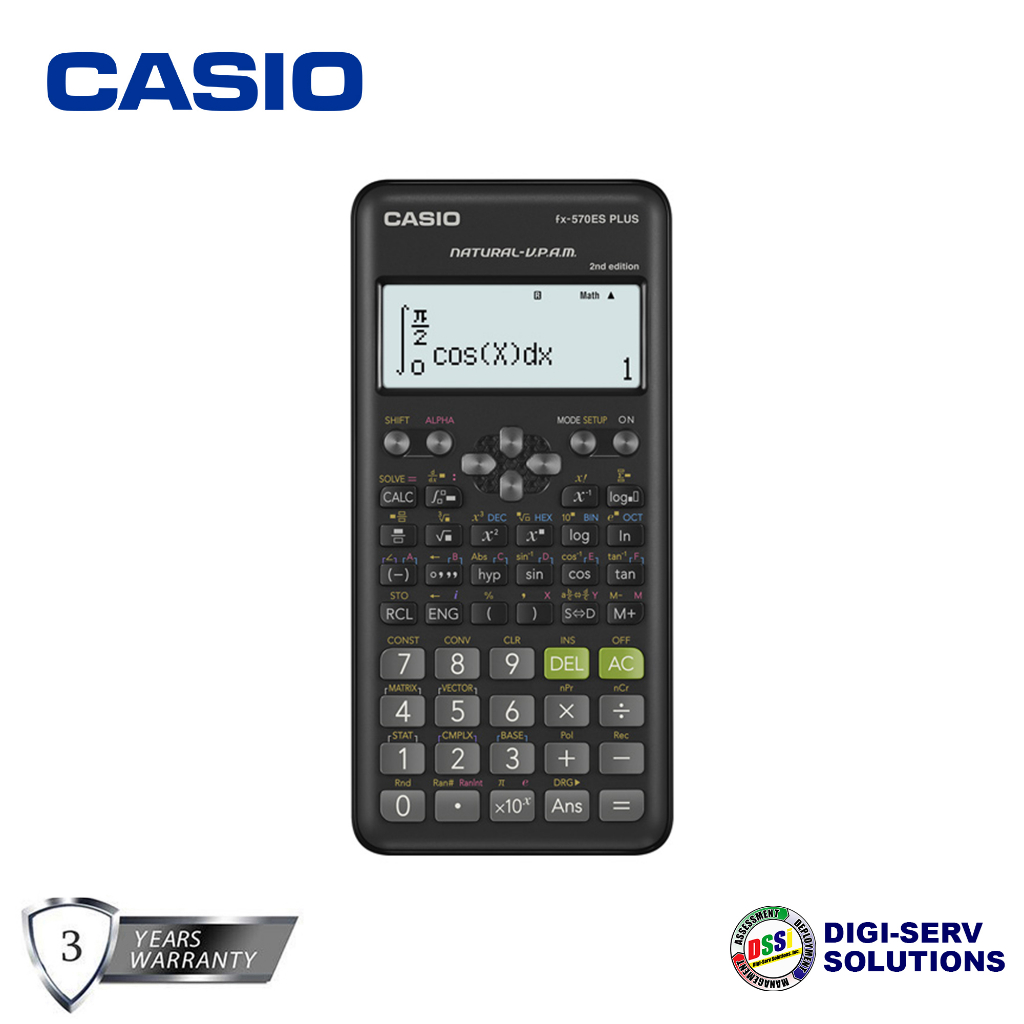 Casio FX 570ES PLUS 2nd Edition Standard Scientific Calculator Non Programmable Non Graphing Shopee Philippines