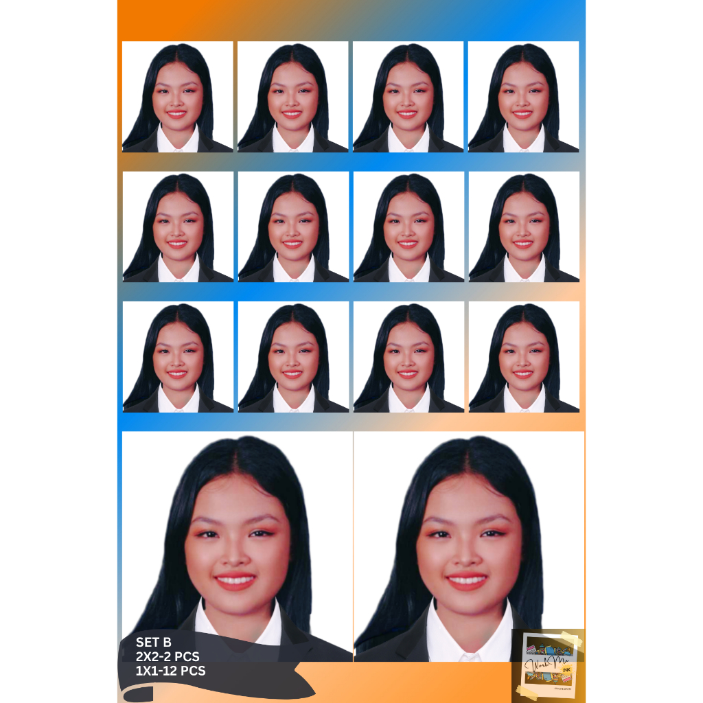 Id Picture High Quality Print 2x2 1x1 Passport Size Shopee Philippines 4919