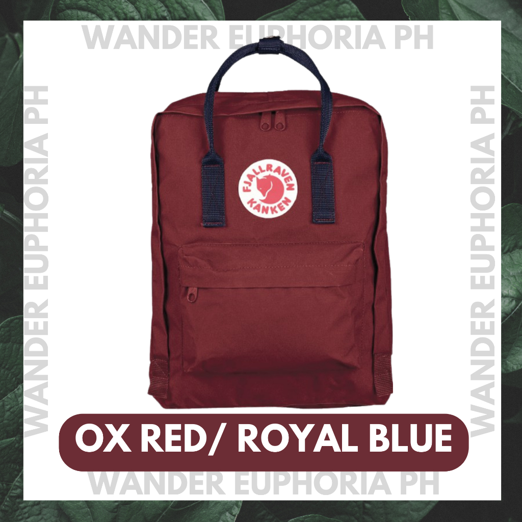 Fjallraven Kanken Backpack in OX RED ROYAL BLUE BIG MINI CLASSIC Size Shopee Philippines