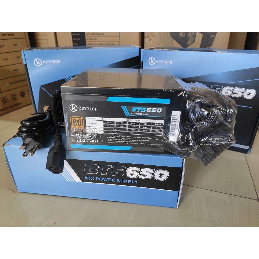 Keytech BTS 650w 80+ Bronze TR PSU Bnew 1yr warranty orig powersupply ...