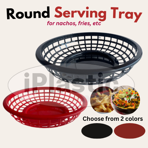 iPlastic. Round Food Tray Plastic Basket Stackable Diameter: 20cm x ...