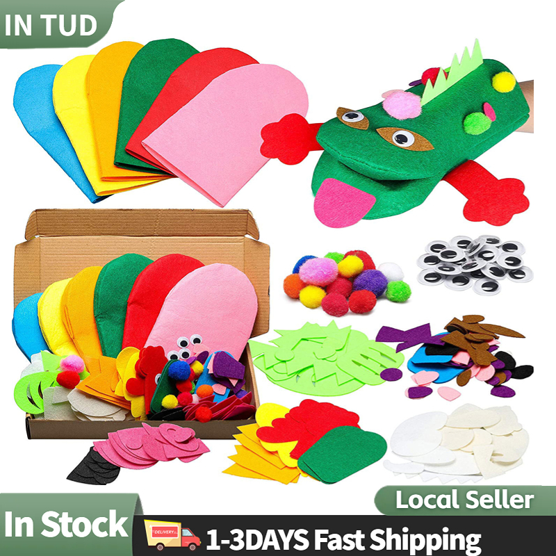 Hand Puppet Art Craft Design Cartoon Making Kit Party Early Educational ...