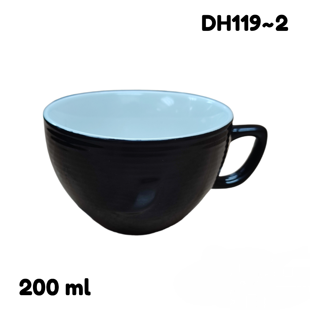 Latte Art Cup Espresso Glossy Black White Small Cup Tea Cup Ceramic Mug