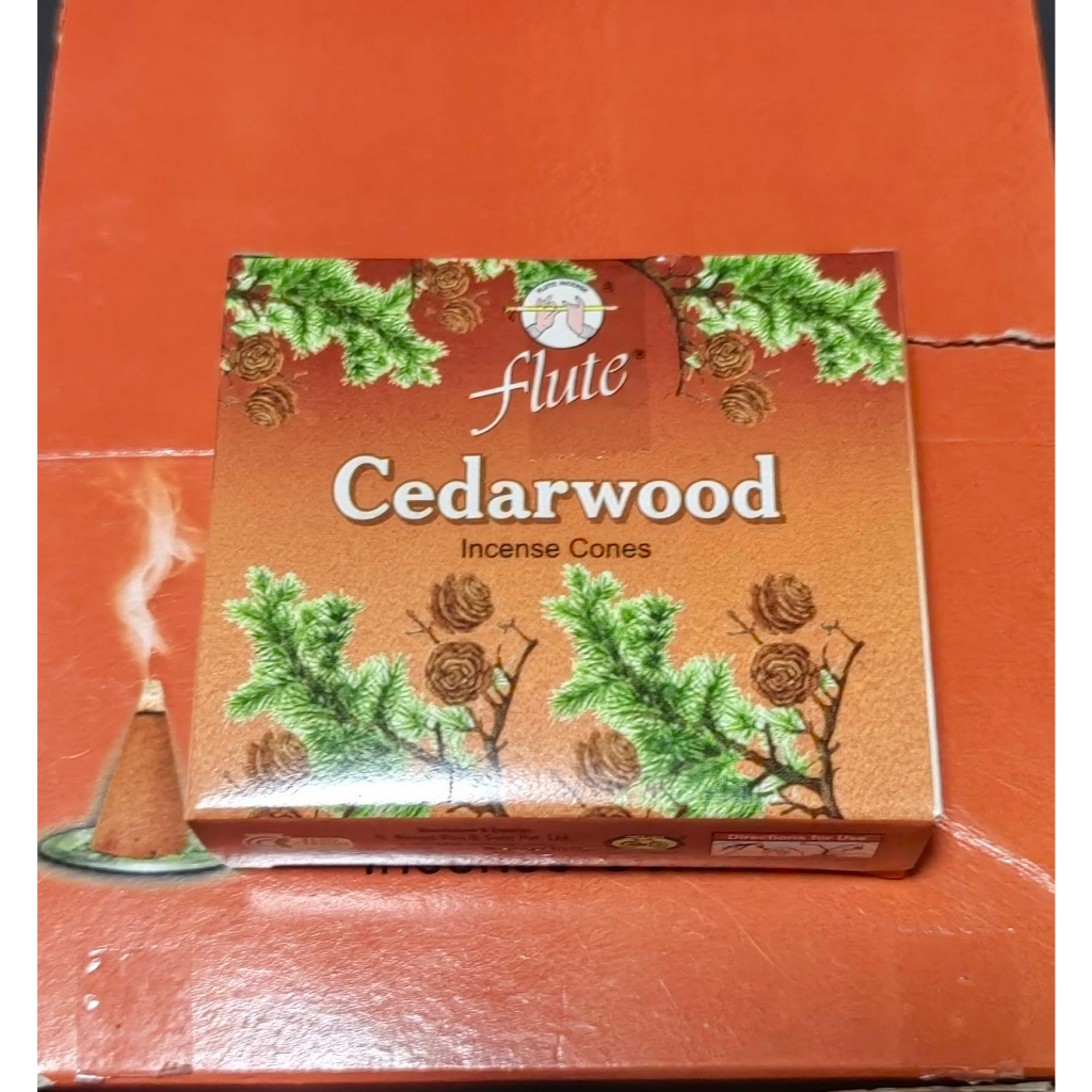 Flute Incense Cedarwood 10 Cones with a Plate Holder Shopee Philippines