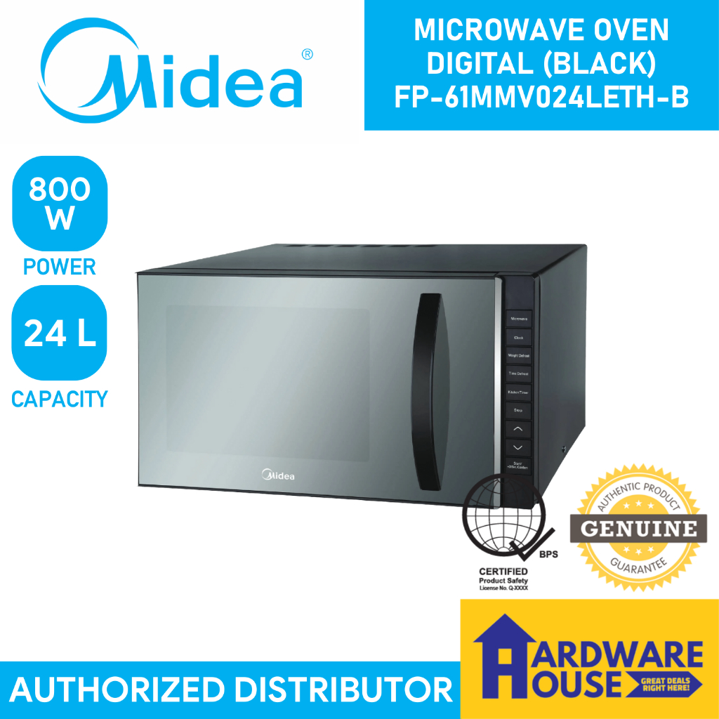 ORIGINAL MIDEA Premium Digital Microwave Oven Black 24L With Defrost
