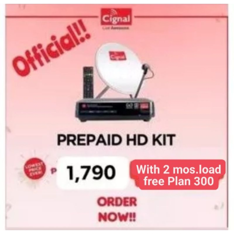 CIGNAL HD COMPLETE SETS WITH 2 MONTHS FREE LOAD PLAN 300 | Shopee ...