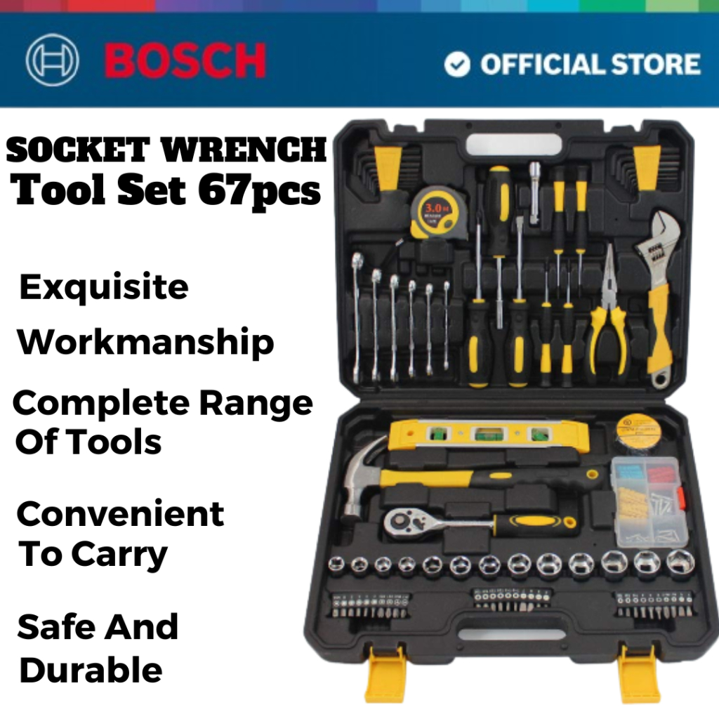 BOSCH Multifunctional Toolbox Set Manual Wrench Socket Hardware