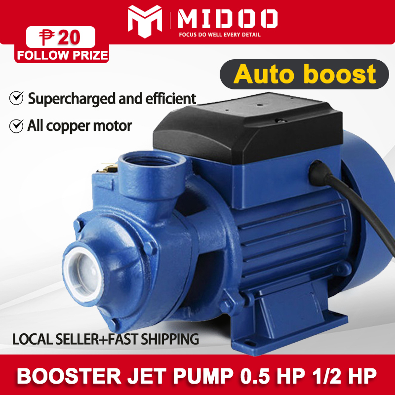 MIDOO Booster Jet Pump 0.5 HP 1/2 HP Water Pump/Peripheral Booster Pump