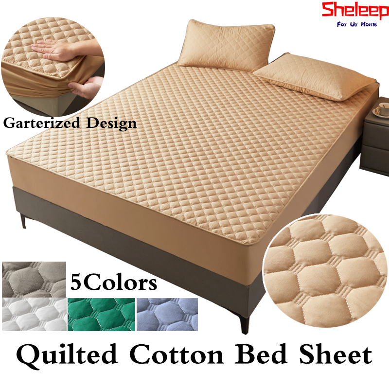 Sheleep Cotton Bed Sheet Fully Garterized Seamless allinone Bedsheet