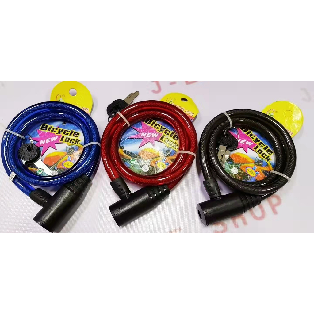 Motorcycle/bicycle lock(red,blue,black) | Shopee Philippines