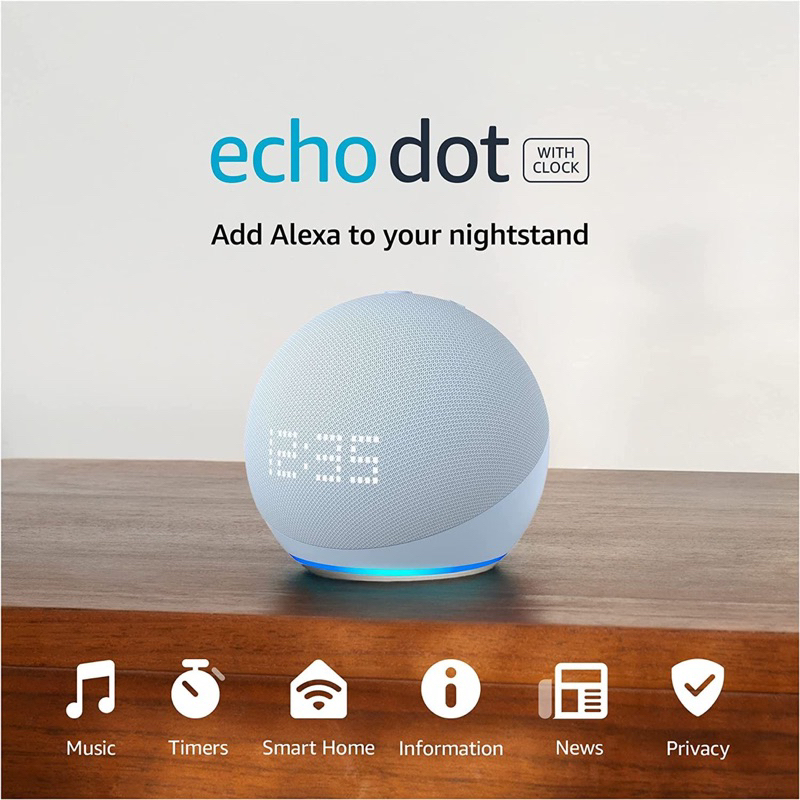 Amazon Echo dot 5th Gen with , without clock ( wifi / bluetooth