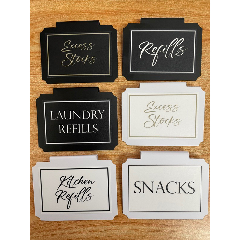 Customizable PVC Basket Label Clips Black and White Available | Shopee ...