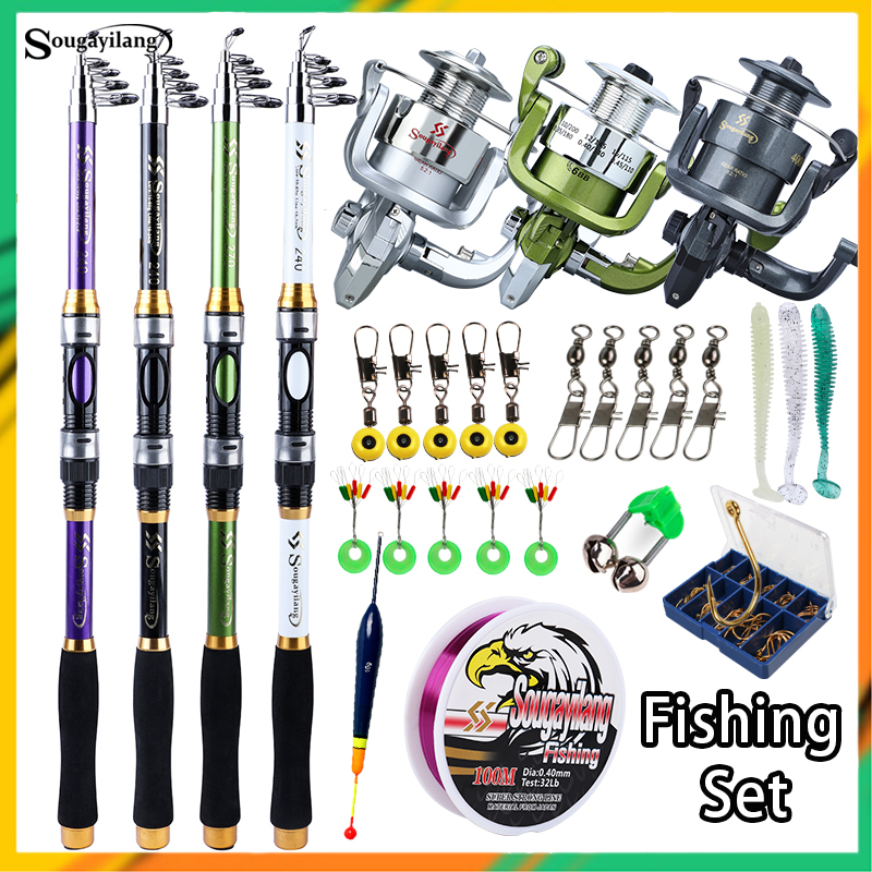Sougayilang 1.8m-3.3m Fishing Rod Full Set Telescopic Portable Rod 5.2 ...