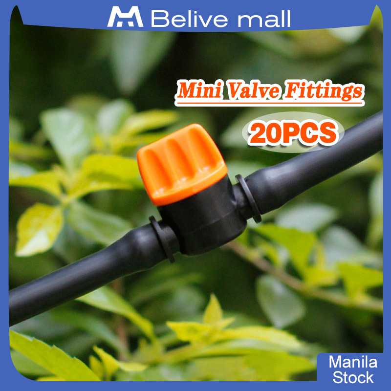 20pcs 4/7mm Hose Garden Water Connectors Controller 1/4" Pipe Mini