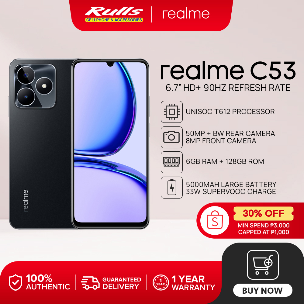 Realme C53 Smartphone 6GB+128GB / 8GB+256GB Unisoc T612 6.7” HD+ 90Hz ...