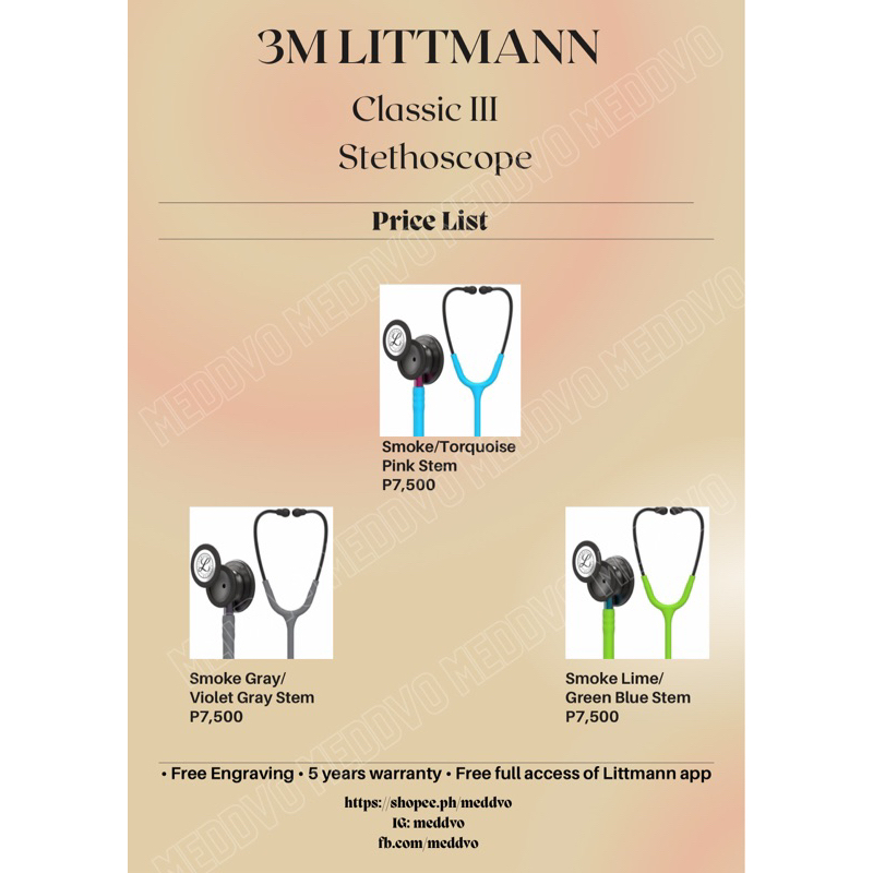 3M Littmann Classic III Stethoscope LIMITED EDITION Shopee Philippines