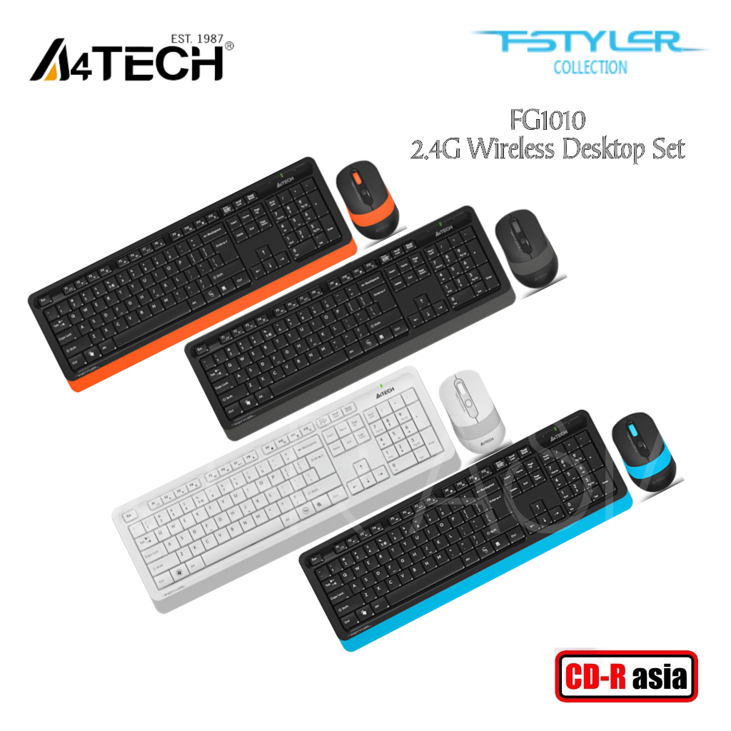 A4TECH FSTYLER FG1010 2.4G Wireless Desktop Set PowerSaving Keyboard