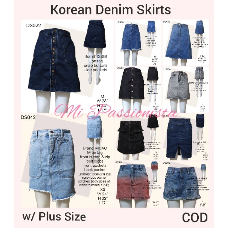 Korean Denim Skirts | Preloved Maong Palda | Mini Skirt | Midi Skirt ...