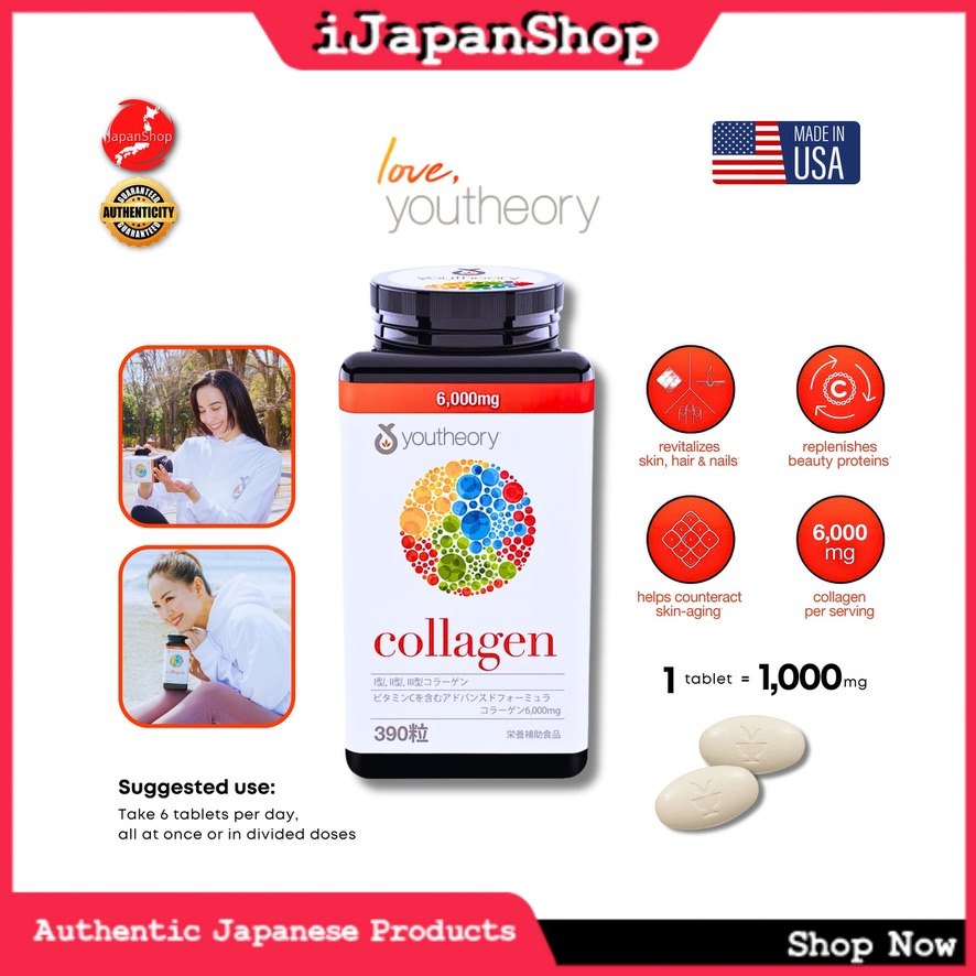 Youtheory Collagen 6000mg 65 Days with Vitamin C, Advanced Hydrolyzed Formula for Optimal