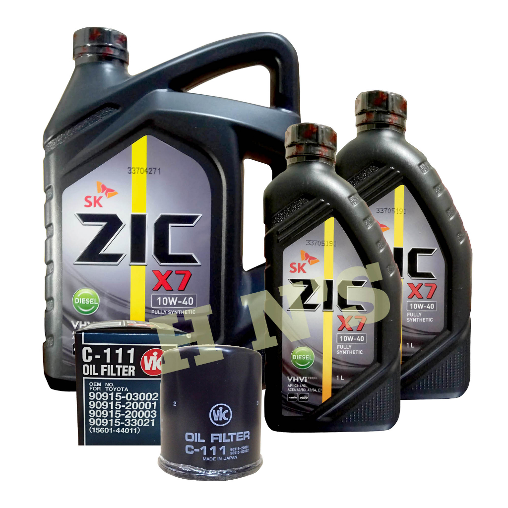 SK ZIC X7 Diesel 10W-40 Full Synthetic Oil Change Bundle for Toyota ...