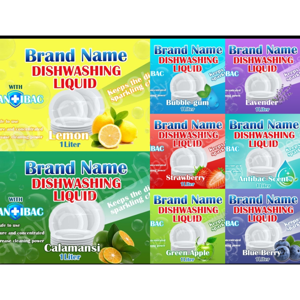 30PCS DISHWASHING LIQUID STICKER LABELS | Shopee Philippines